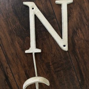 Anthropologie White N Wall Hook Farmhouse Style